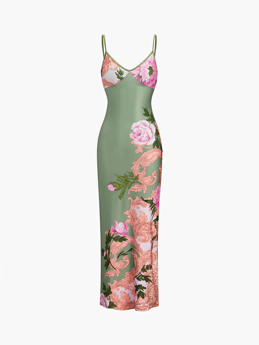 FLORAL PRINT MAXI DRESS
